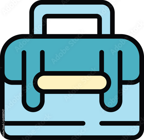 Remodeling toolbox icon outline vector. Home design. Repair kitchen color flat