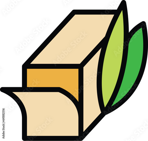 Soy butter icon outline vector. Food soya. Soybean oil color flat
