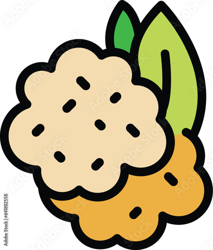 Soy plant icon outline vector. Food soya. Milk bean color flat