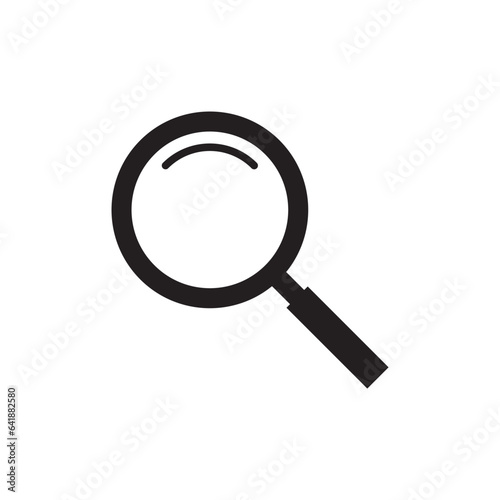Magnifying icon. Magnify glass. Research, find icon vector. Lens, look magnifier. Search symbol illustration