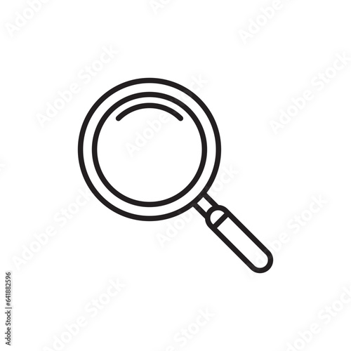 Magnifying icon. Magnify glass. Research, find icon vector. Lens, look magnifier. Search symbol illustration