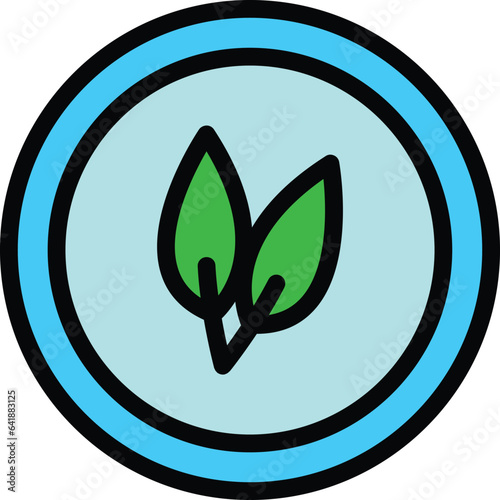 Soy plant icon outline vector. Food soya. Bean oil color flat