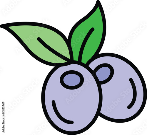 Olives icon outline vector. Olive plant. Virgin extra color flat