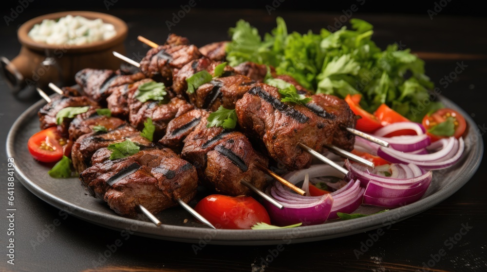 Middle Eastern Grill Shish Kebab - stock concepts