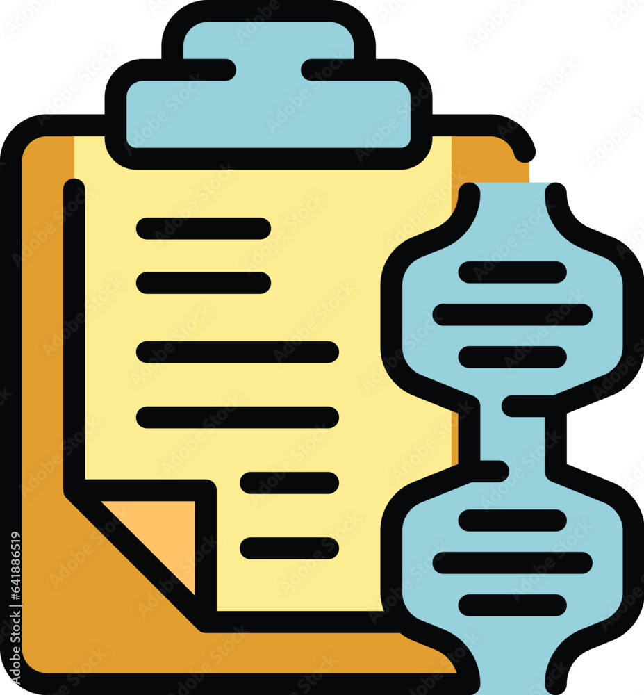 PCR test clipboard icon outline vector. Health travel. Covid19 nasal lab color flat PCR test clipboard icon outline vector. Health travel. Covid19 nasal lab color flat