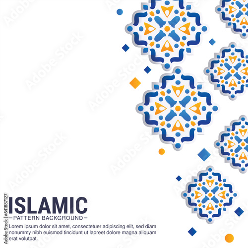 colorful islamic arabic pattern background