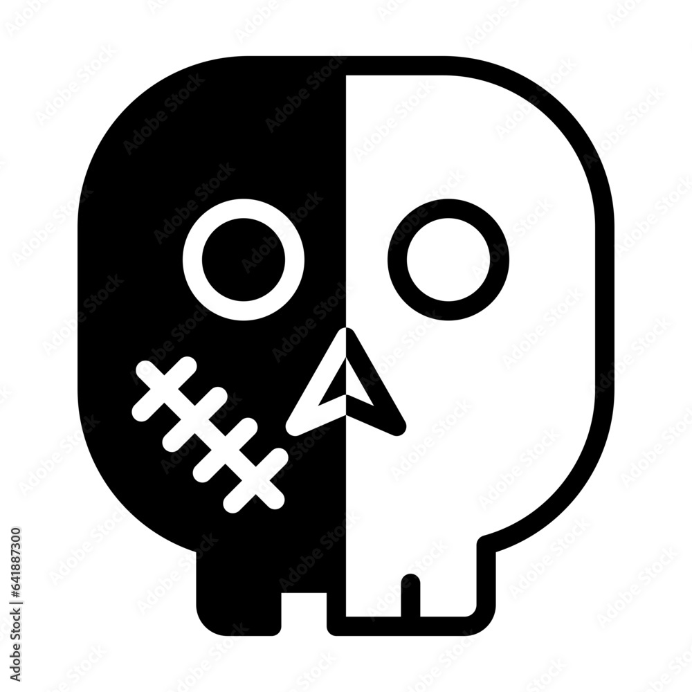 illustration vector graphic of Skull best for social media in halloween day or presentation, etc illustration vector graphic of Skull best for social media in halloween day or presentation, etc