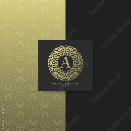 elegant gold pattern card design