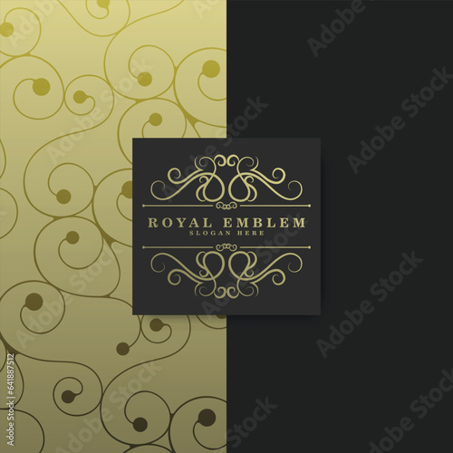 elegant gold pattern card design