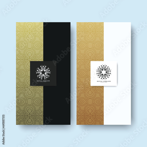 elegant gold pattern card design