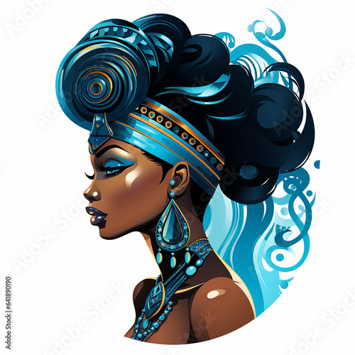 portrait of a  African American beautiful woman