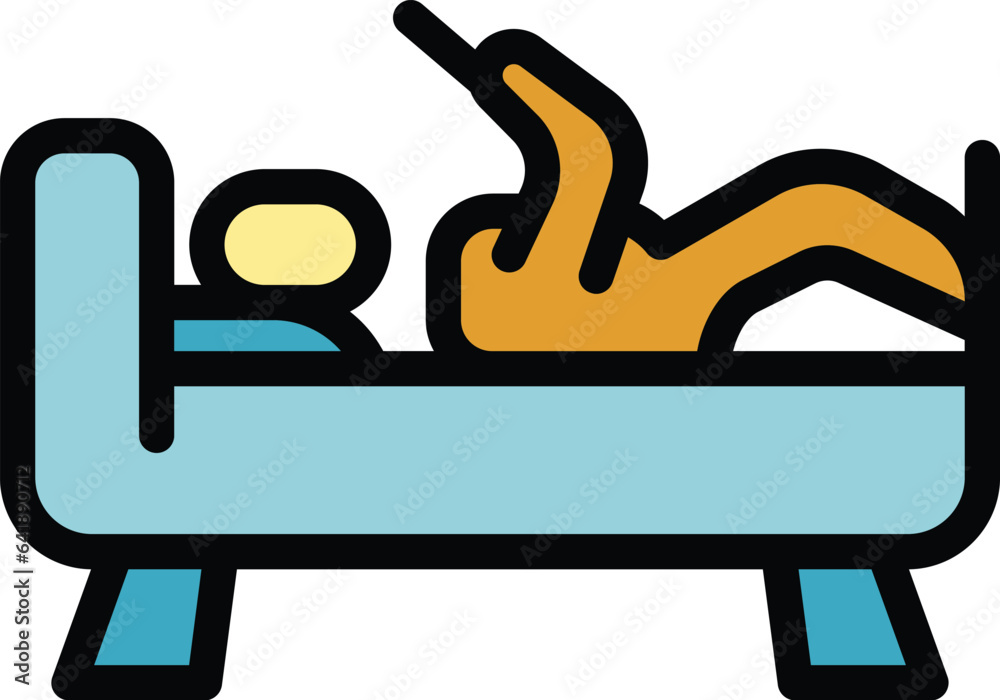 Bed comfort zone icon outline vector. Work cage. Fear success color flat Bed comfort zone icon outline vector. Work cage. Fear success color flat