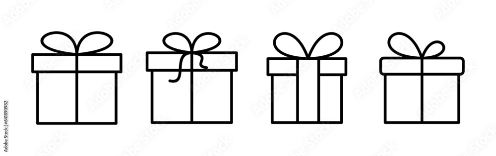 Gift icon vector. gift box icon. birthday gift