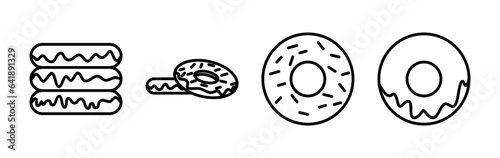 Donut icon vector. doughnut icon. donut logo