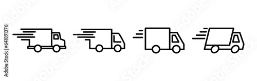 Delivery icon vector. Shipping fast delivery icon