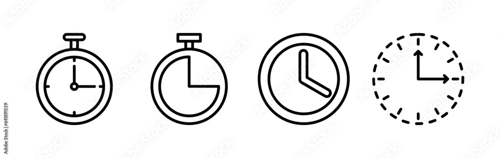 Clock icon. Time icon vector. Clock icon in trendy flat style isolated Clock icon. Time icon vector. Clock icon in trendy flat style isolated