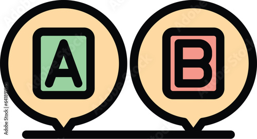 Game question icon outline vector. Ask test. Quiz trivia color flat
