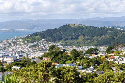 View of Mount Victoria from Brooklyn in Wellington, New Zealand