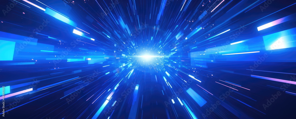 Naklejka premium transformation at ultra speed. hand edited generative AI .