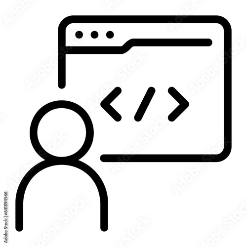 programmer line icon