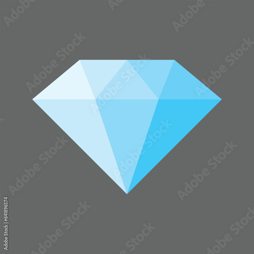 Diamond icon isolated on grey background. Vector illustration