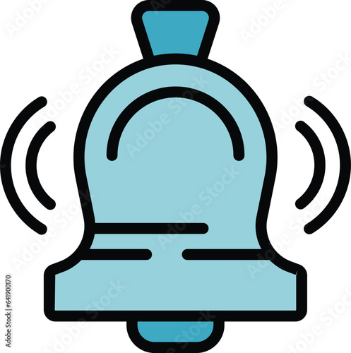 Monetize notification icon outline vector. Data blog. Digital lead color flat
