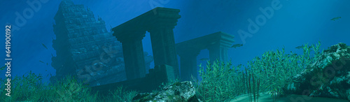 An ancient castle or ruin. ...
