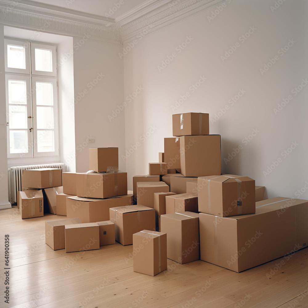moving boxes in the new home moving boxes in the new home
