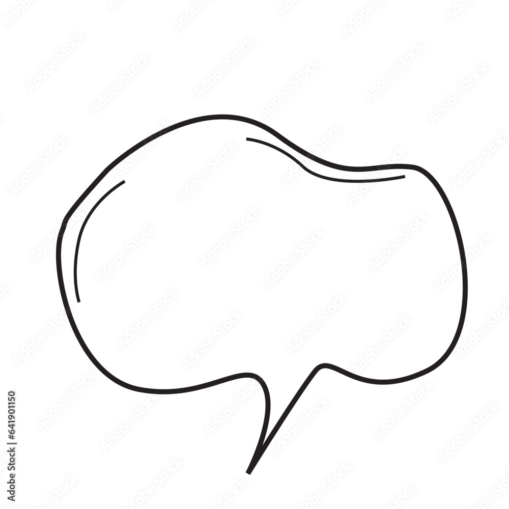 Hand Drawn Cartoon Speech Bubble Hand Drawn Cartoon Speech Bubble
