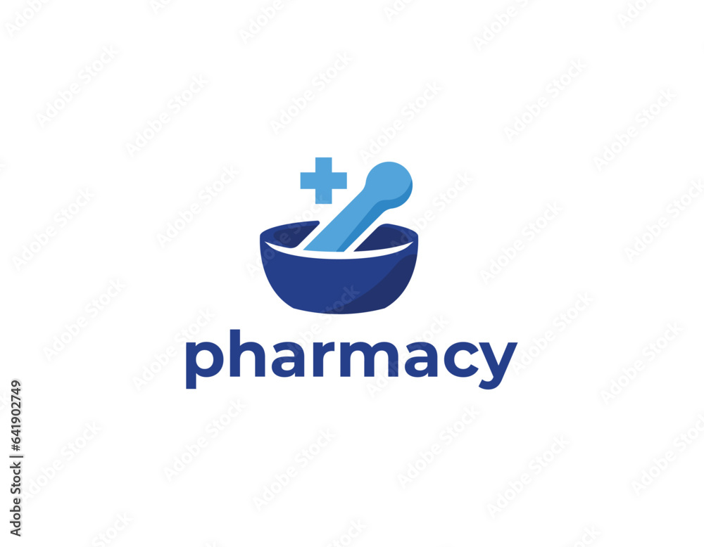 Modern Simple Pharmacy Logo Design Template