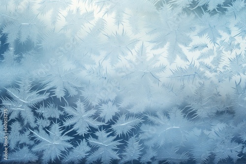 Frost creates fascinating patterns on a window in winter © InfiniteStudio