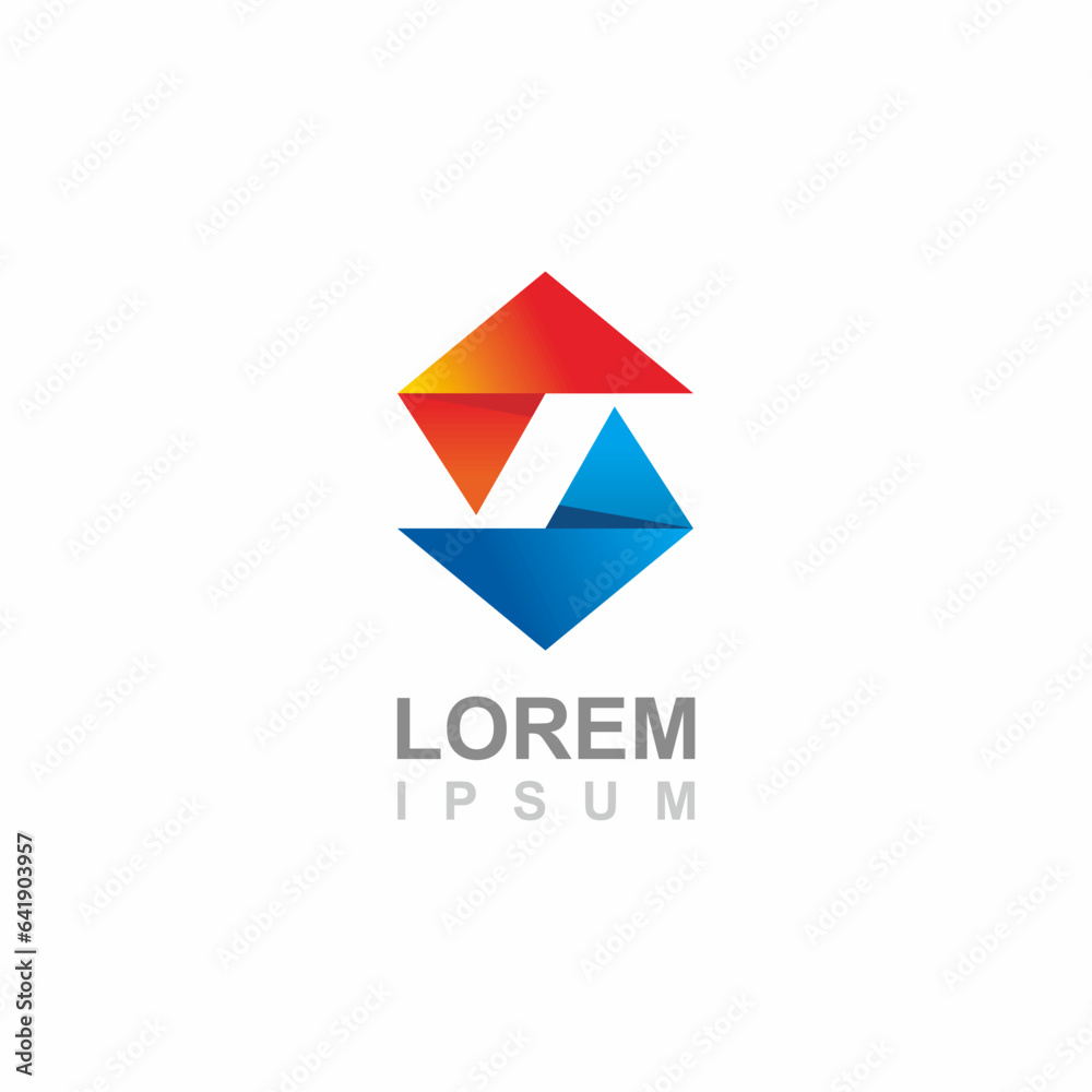 3d letter s company logo vector image Stock Vector | Adobe Stock