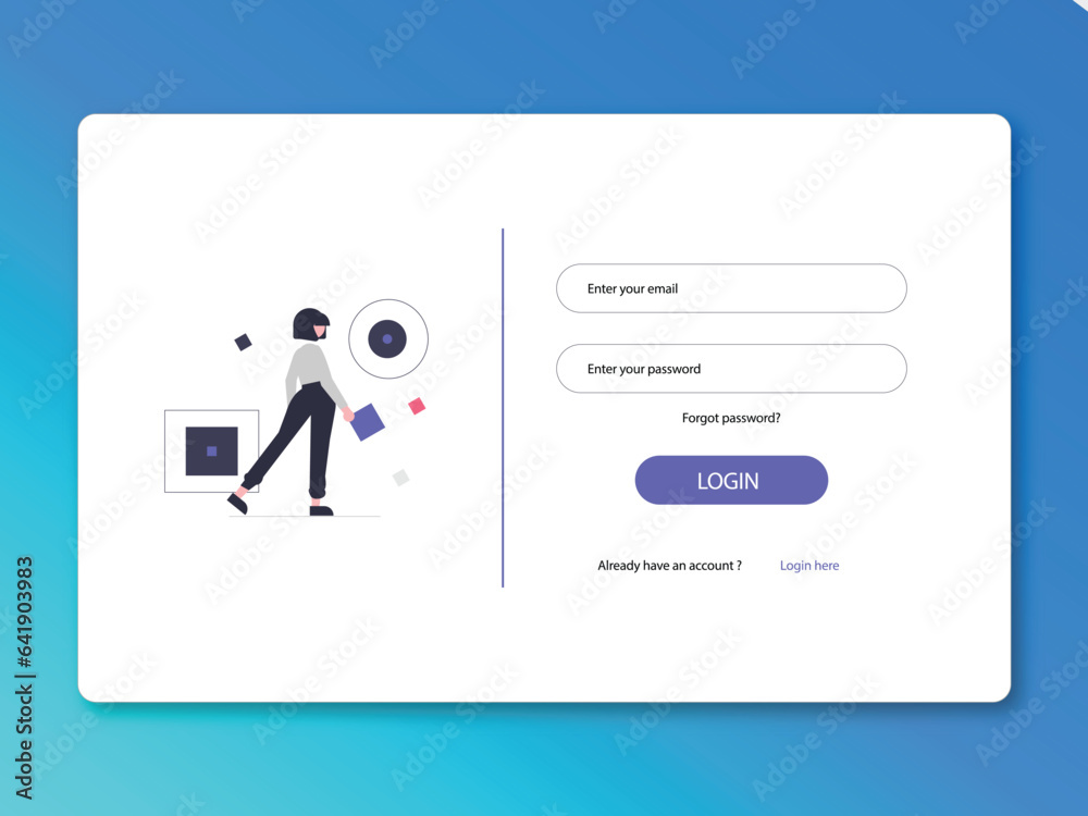 Free vector log in landing page web template Free vector log in landing page web template