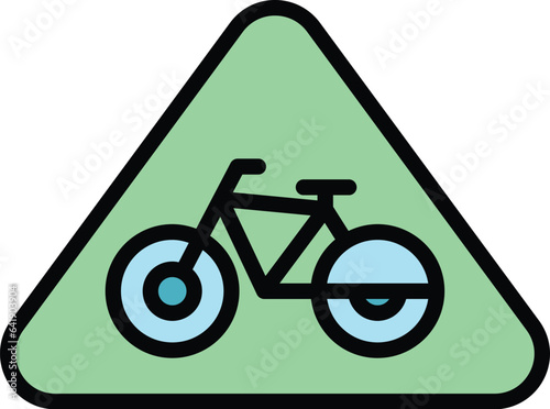 Road sign icon outline vector. Rack station. Park lot color flat