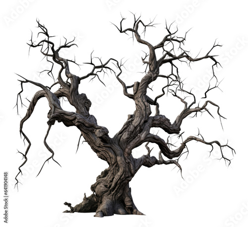 Halloween Dead Tree Isolated on Transparent Background
