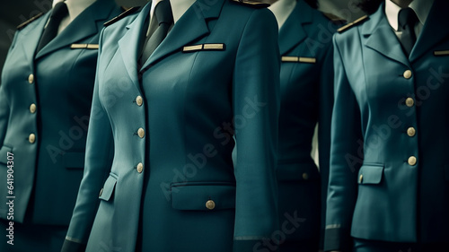 Stampa su tela キャビンアテンダント・スチュワーデス・搭乗員・乗務員・空港・航空会社のスタッフの女性の制服