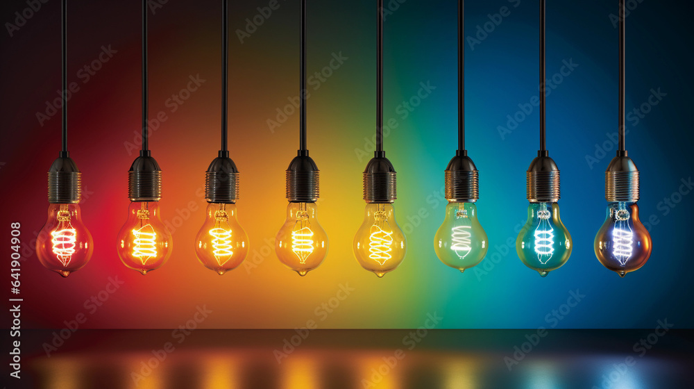 A Bunch of Light Bulbs Suspend from a Line of Lights, Casting a Warm Glow and Creating a Captivating Array of Brilliant Radiance A Bunch of Light Bulbs Suspend from a Line of Lights, Casting a Warm Glow and Creating a Captivating Array of Brilliant Radiance