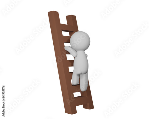 3d person climbing the stairs