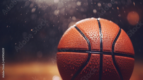  A Gripping Close-Up of a Basketball, Ready to Dribble into Action on the Court