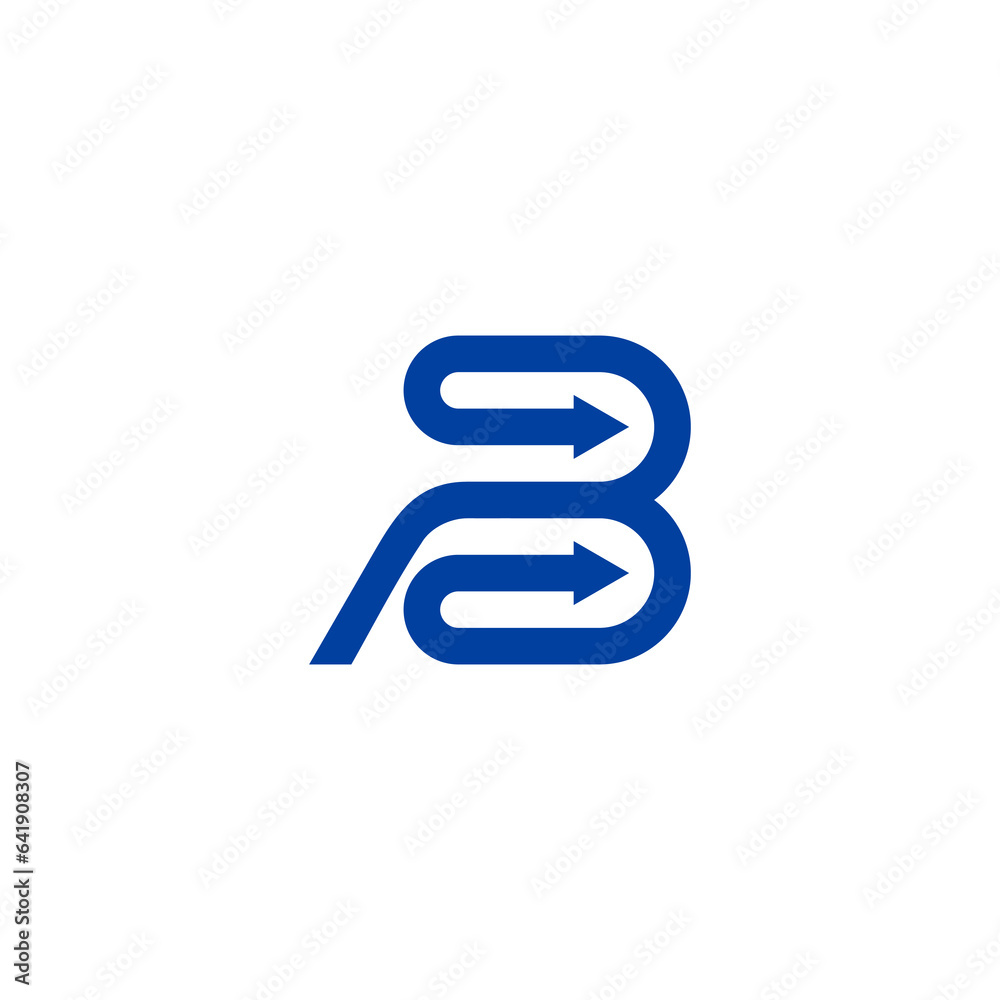 letter b with arrow concept logo letter b with arrow concept logo