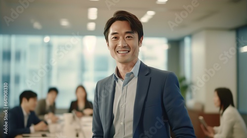 会社の会議室にいるビジネスマン・スタッフ
