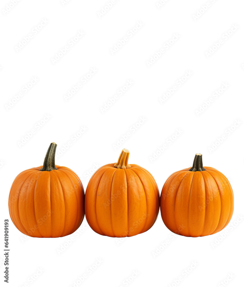 Three small pumpkins sitting together Three small pumpkins sitting together