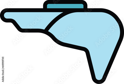 Floor racetrack icon outline vector. Circuit start. Car road color flat
