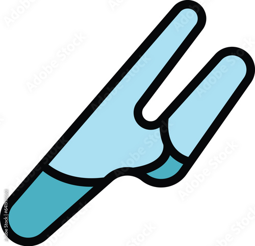 Track icon outline vector. Race circuit. Start finish color flat