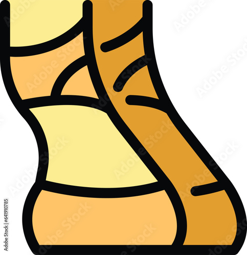 Horse leg protection icon outline vector. Race sport. Cup fast color flat