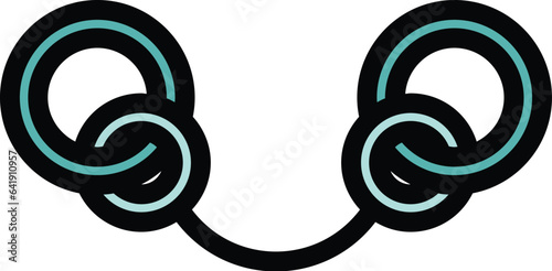 Horse ride tool icon outline vector. Race sport. Hippodrome derby color flat
