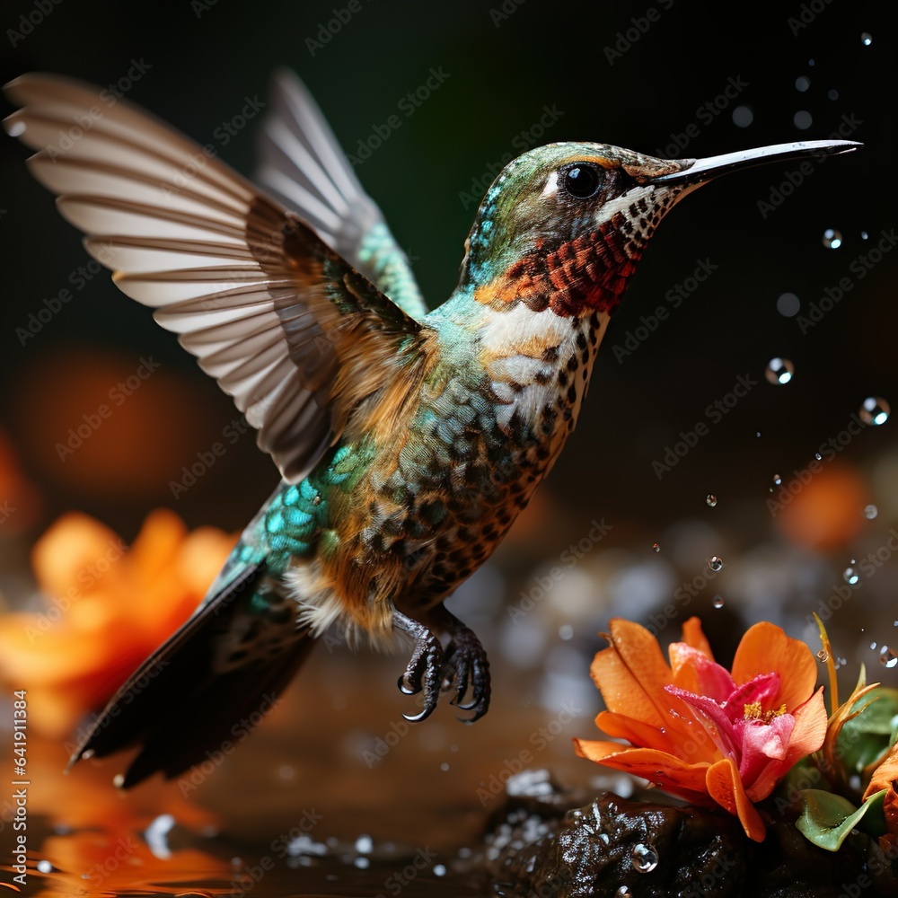 Fototapeta premium COLIBIR ESPECIE DE AVE DIMINUTA COSTA RICA