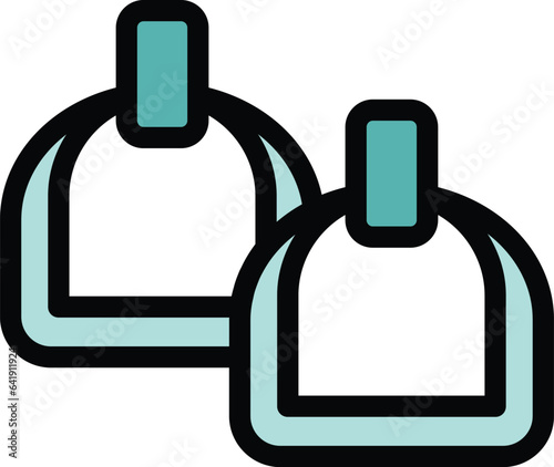 Horse leg support icon outline vector. Jockey betting. Race sport color flat