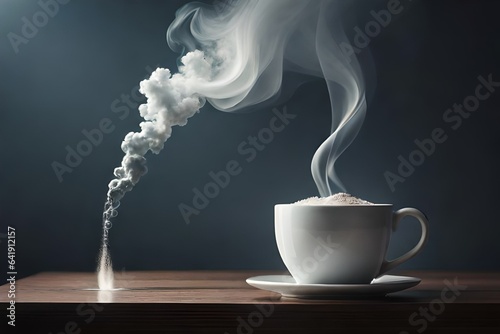 cup of coffee with smoke