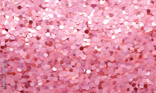 Sparkling shimmering pink sequin background banner